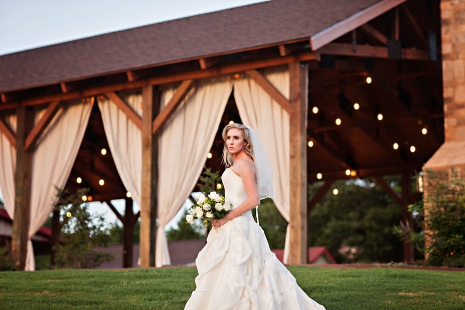 Bride having wedding pictures taken